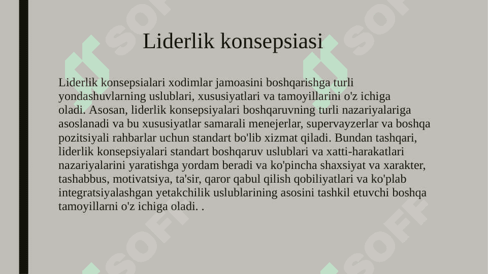 tashkiliy xulq liderlikning asosiy konseptsiyalari pptx 4