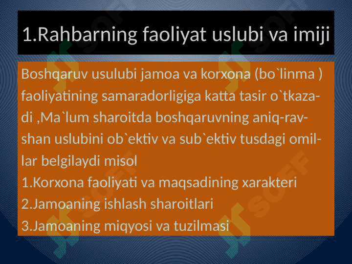 rahbar qadr qimmatini va obro`sini oshirish yo`llari 2