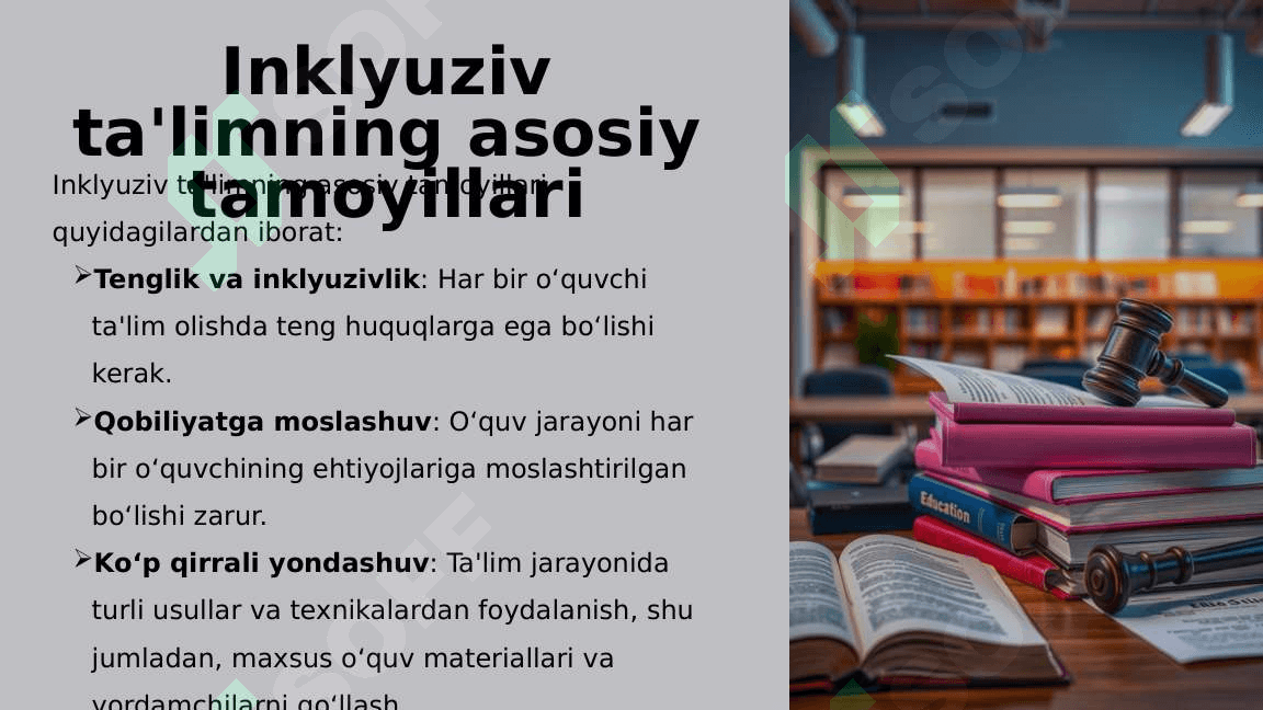 Alohida yordamga muhtoj shaxslarni inklyuziv ta’lim konsepsiyasining mohiyati va asosiy qoidalari 4