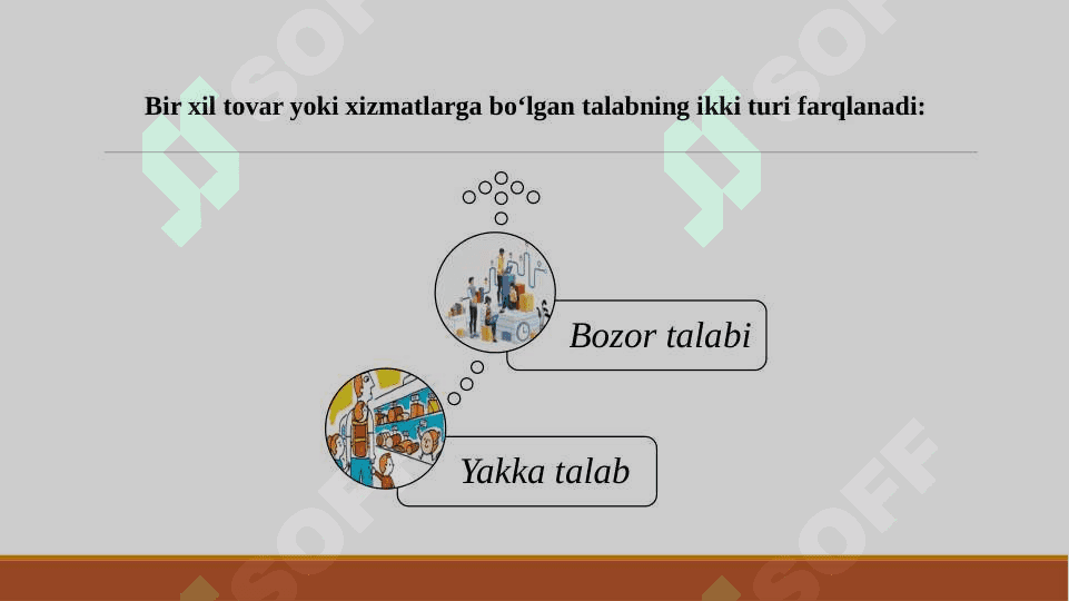 TALAB VA TAKLIF NAZARIYASI. BOZOR MUVOZANATI 4