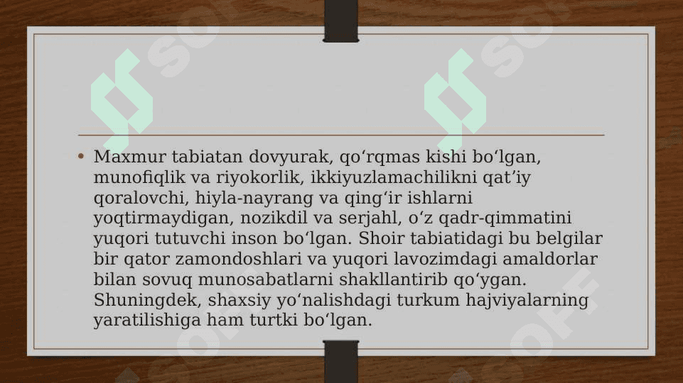 Maxmur sheriy asarlari matni ustida ishlash 4