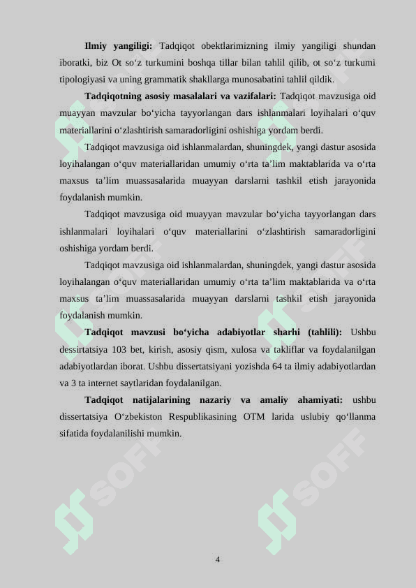 О‘ZBЕK TILIDА ОT SО‘Z TURKUMI TIPОLОGIYАSI VА UNING GRАMMАTIK SHАKLLАRGА MUNОSАBАTI 4