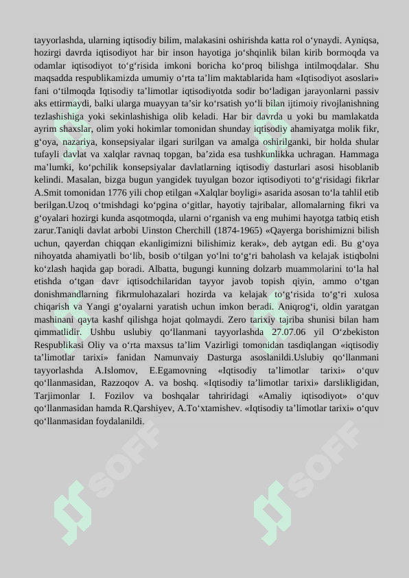IQTISODIYOT FANINING JAMIYAT TARAQQIYOTIDAGI O’RNI 5