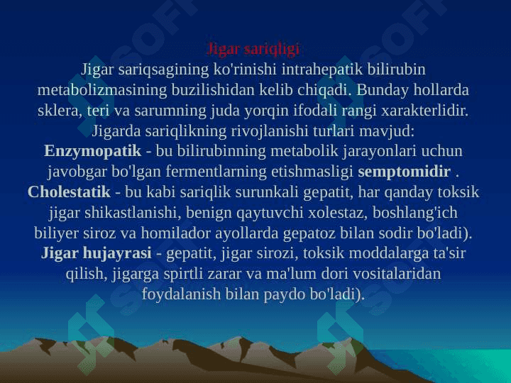 GIPERBILIRUBEMIYA VA SARIQLIK TURLARI 4