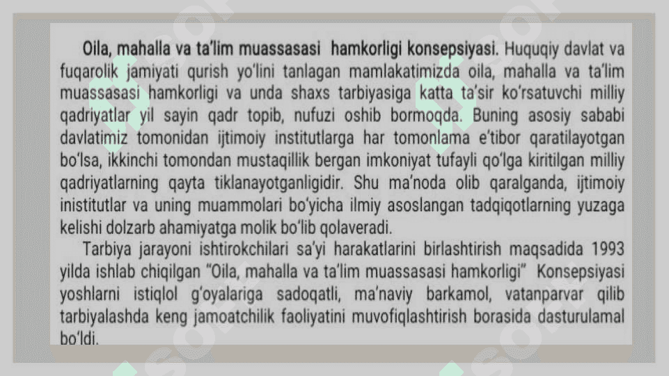Taʼlim muassasasi o'quvchilarning ota-onalari bilan olib boradigan ish shakl va metodlari 4