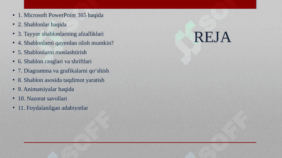 Microsoft Power point 365 shablonlari yordamida taqdimotlar yaratish 2