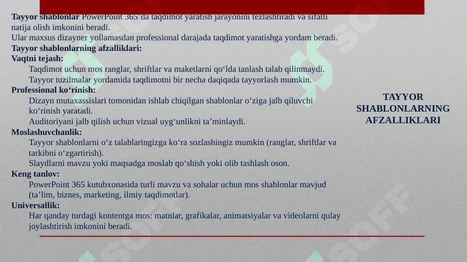 Microsoft Power point 365 shablonlari yordamida taqdimotlar yaratish 7