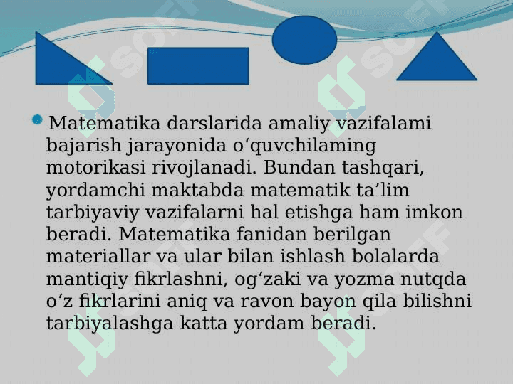 matematika o`qitish maxsus metodikasi fanining xususiy masalalari 4