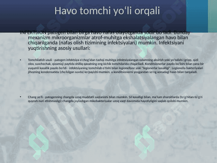 Viruslarning tarqalish yo‘llari 5