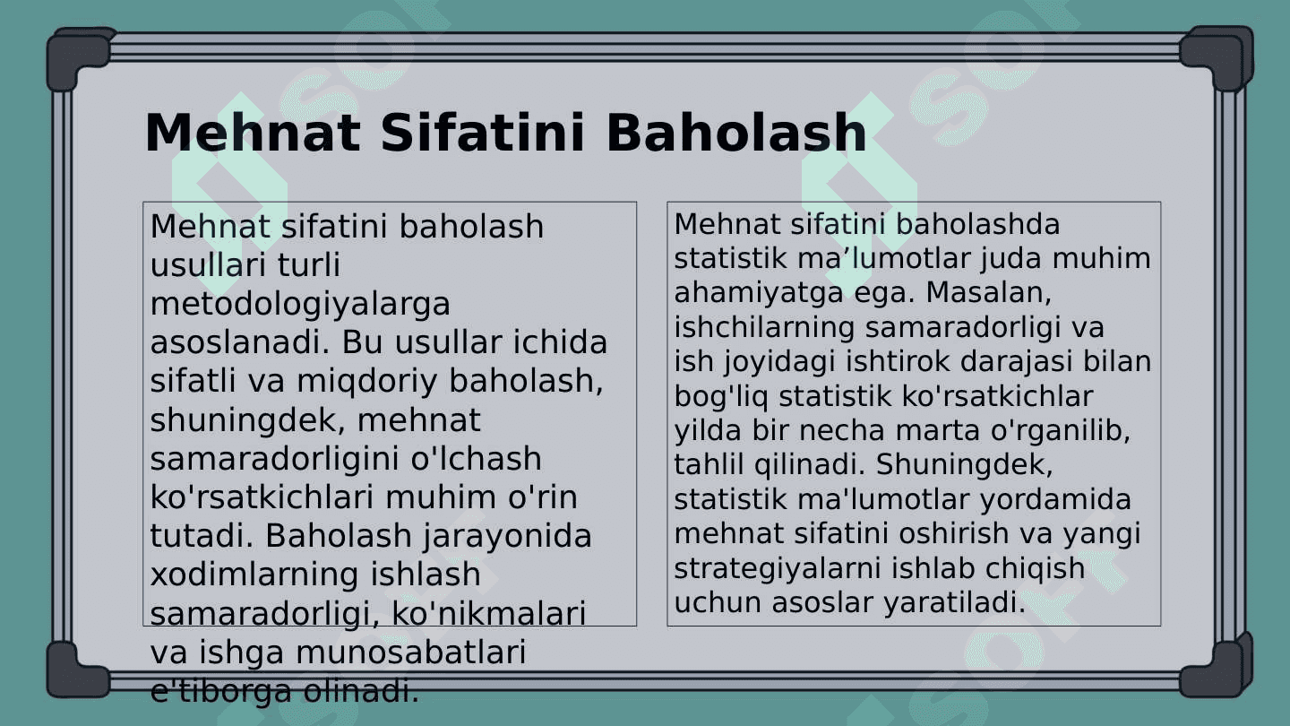 Mehnat sifati va uni taʼminlashning psixotexnologik masalalar 7