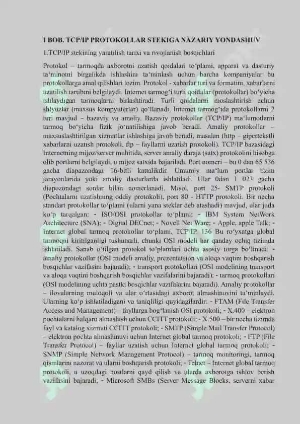 TCP/IP protokollar steki 3
