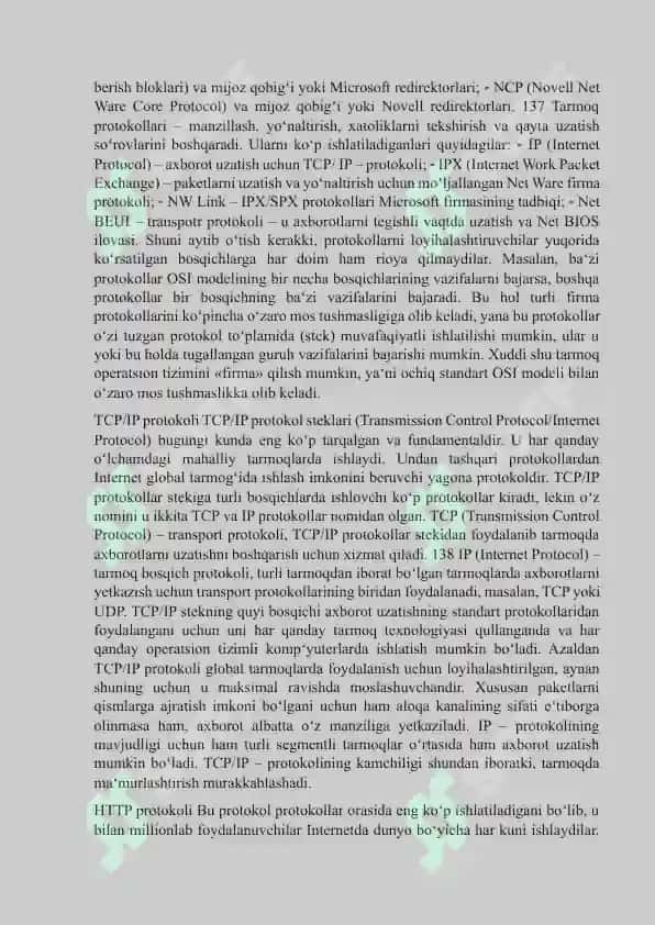 TCP/IP protokollar steki 4