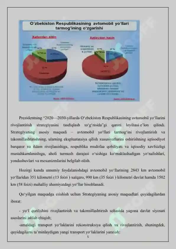 Surxandaryo viloyatidagi -  75 V 012 Sho‘rchi shahar-Jilibuloq qishlog’i-Qorliq qlshlog’i Avtomobil yo‘lining 14-19 qismini ta’mirlash texnologik jarayonlarini ishlab chiqish 5