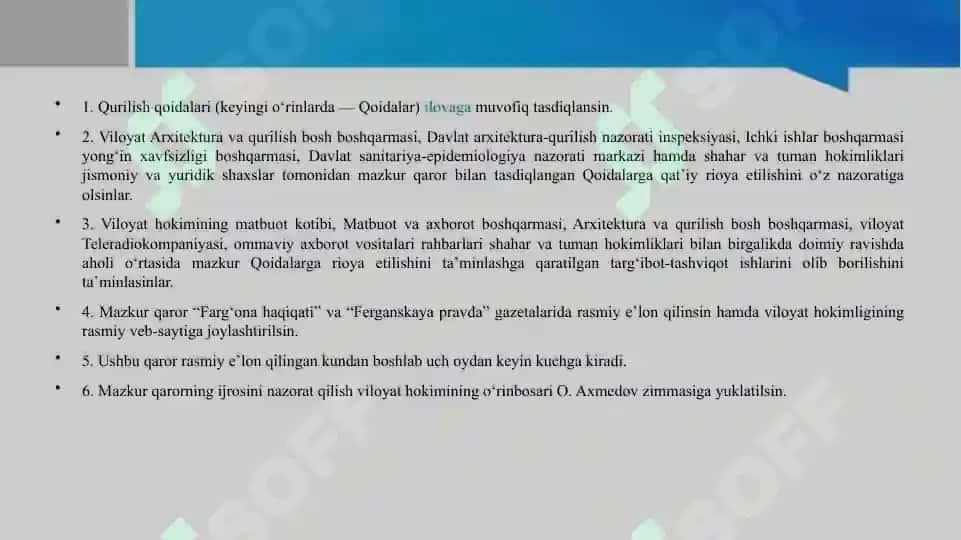 Shaharsozlik meyor qoidalari 2