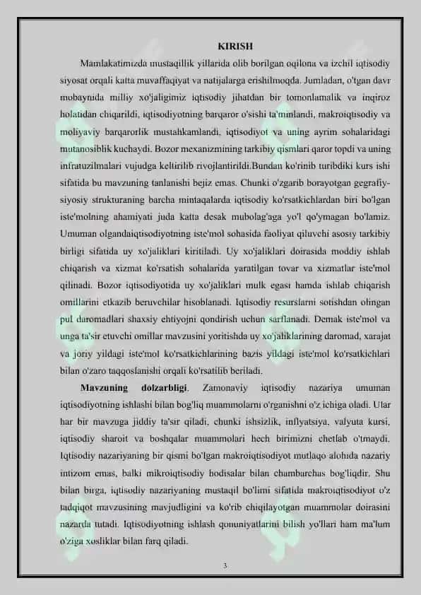 Asosiy makroiqtisodiy ko‘rsatkichlar va ularni tahlil qilish xususiyatlari kurs ishi 3