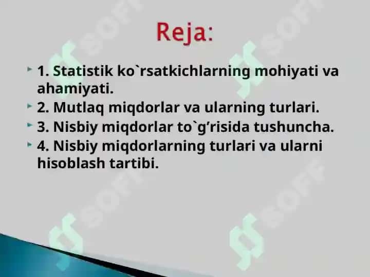 Tasviriy statistika ko’rsatkichlari 2