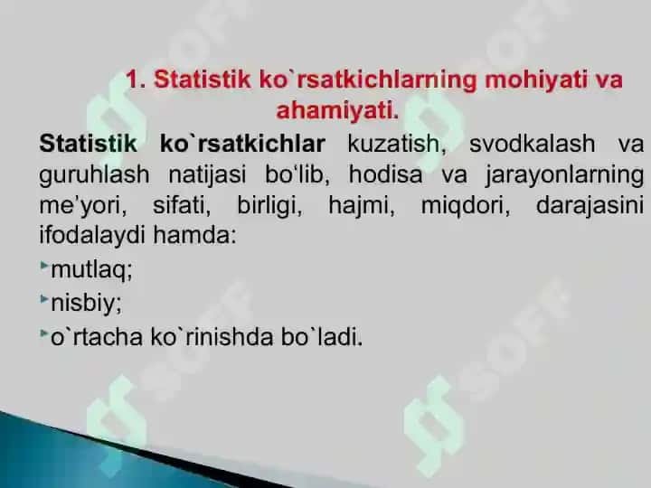 Tasviriy statistika ko’rsatkichlari 3