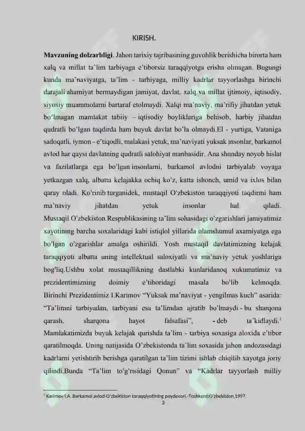 Mustaqillik yillarida ta’lim sohasida amalga oshirilgan islohotlar 3