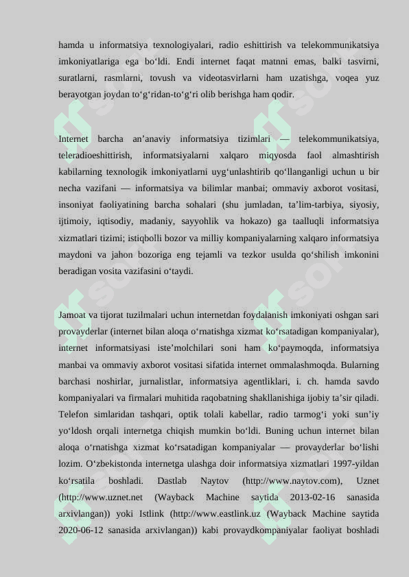 MOBIL INTERNET ALOQALARI 6