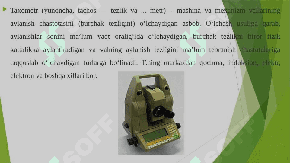 Taxeometr bilan ishlash 3