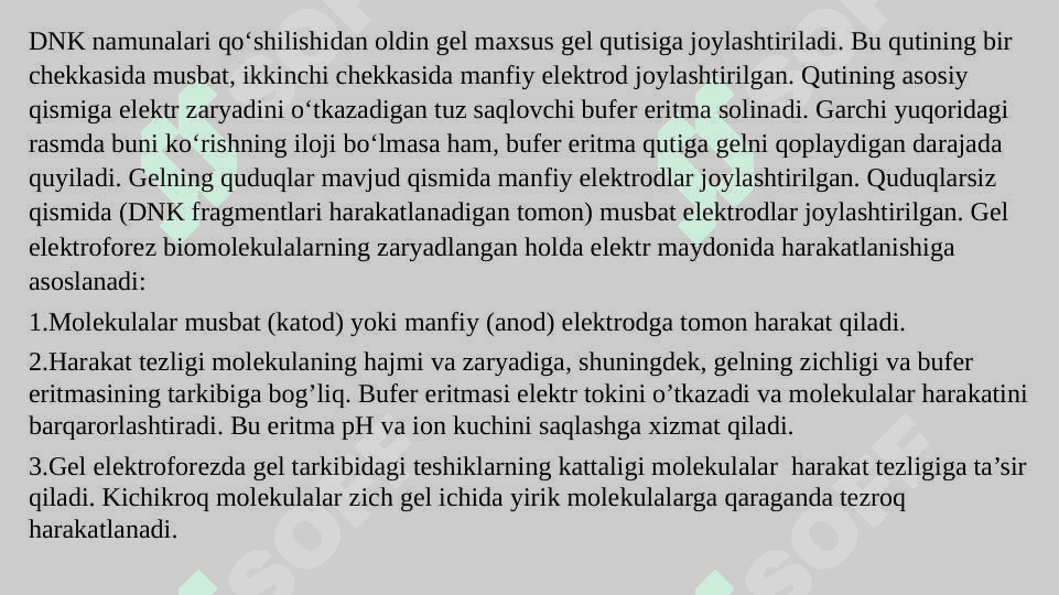 Gel elektroforez usuli 7