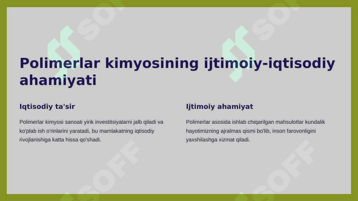 O'zbekistonda polimerlar kimyosining ahamiyati 2