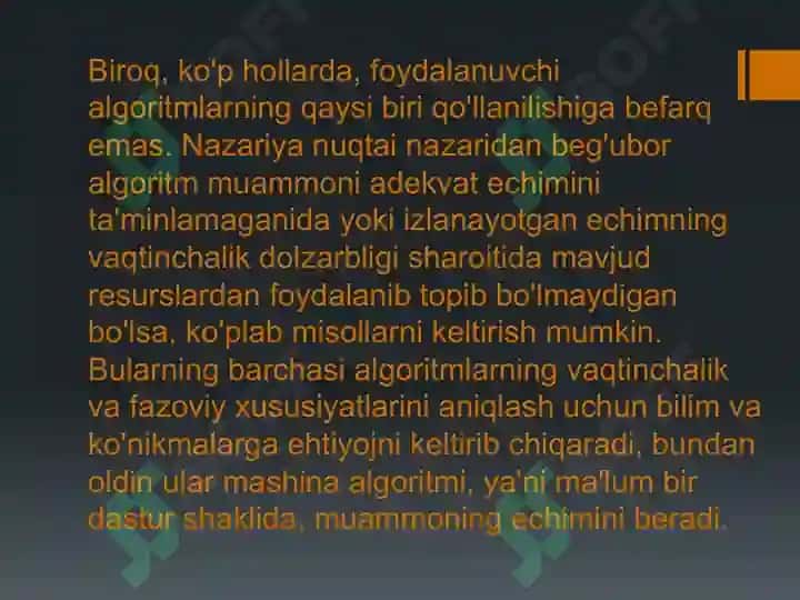 Algoritmik modellar. Algoritmning intuitiv tushunchasi va uni aniqlash zarurati 4