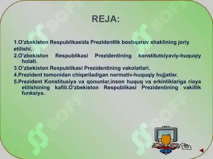 o'zbekiton respublikasi prezidentlik institutining joriy etilishi 2