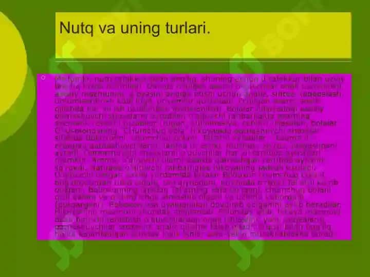 O'quvchilarning og'zaki yozma va bog'lanishli nutqini o'stirish usullari 2