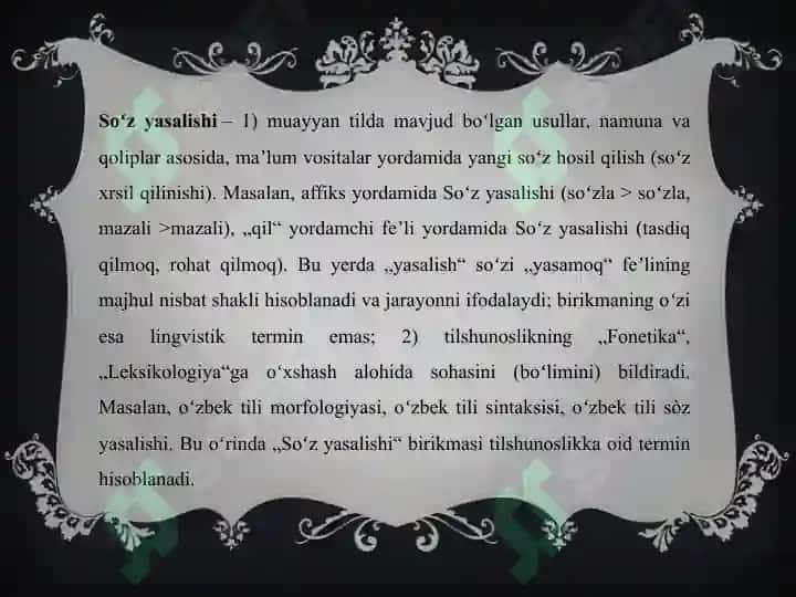 O‘ZBEK TILSHUNOSLIGIDA SO‘Z YASALISHINING SINXRONIK, DIAXRONIYA USULLARI 3