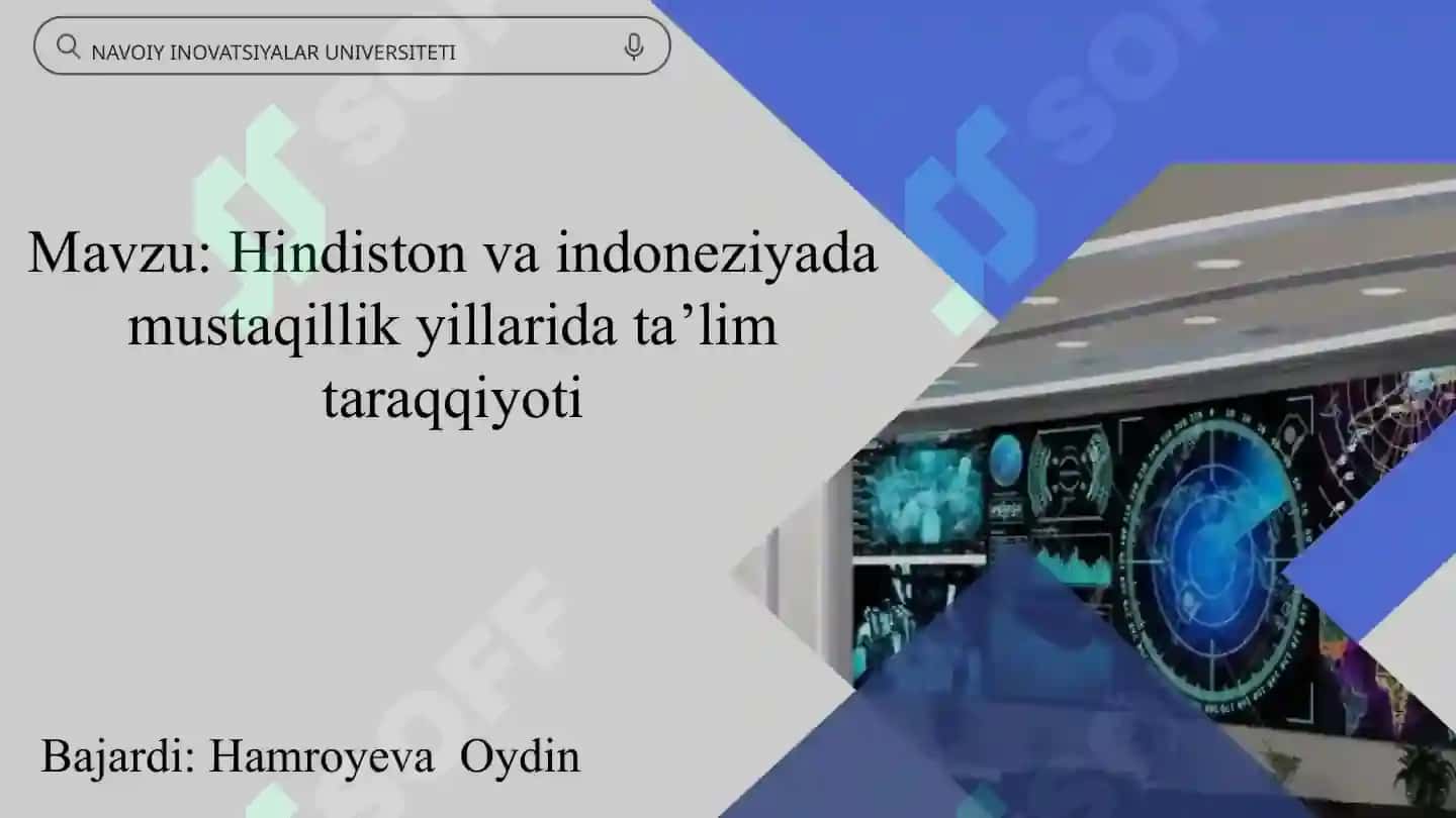 Hamroyeva Oydinning Maktabgacha ta’limda qiyosiy pedagogika fanidan bajargan ishi 2