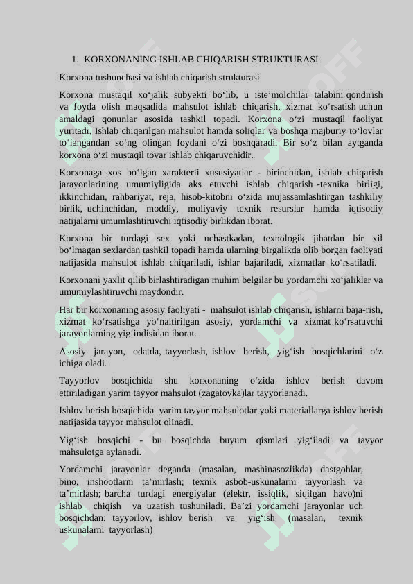 Korxona ishlab chiqarish faoliyatini boshqarish va o’sish modellari. 5
