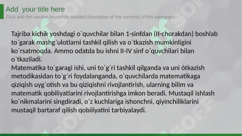 Matematika toʻgaraklarini oʻtkazish metodikasi 6