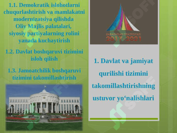 O‘zbekistonni rivojlantirish harakatlar  strategiyasining beshta ustuvor yo‘nalishi 2