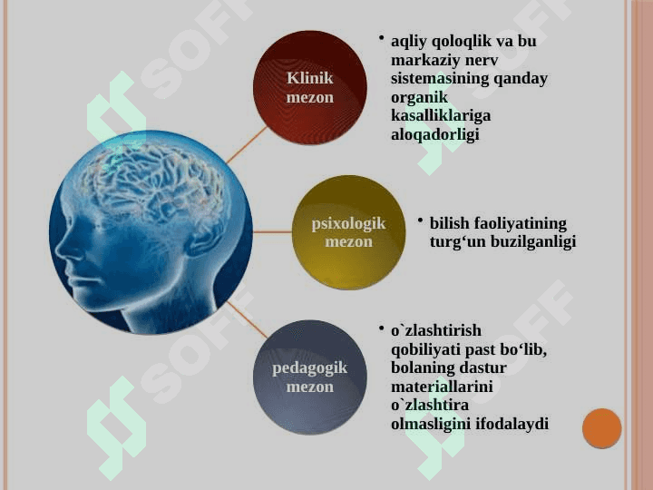 Turli darajadagi intellektual yetishmovchiligi bo‘lgan bolalar, autistik spektr buzilishlariga ega bolalar, sensor kamchiliklarga ega bolalar uchun inklyuziv ta’lim strategiyalari va ularni amalga oshirish shart-sharoitlari. 5