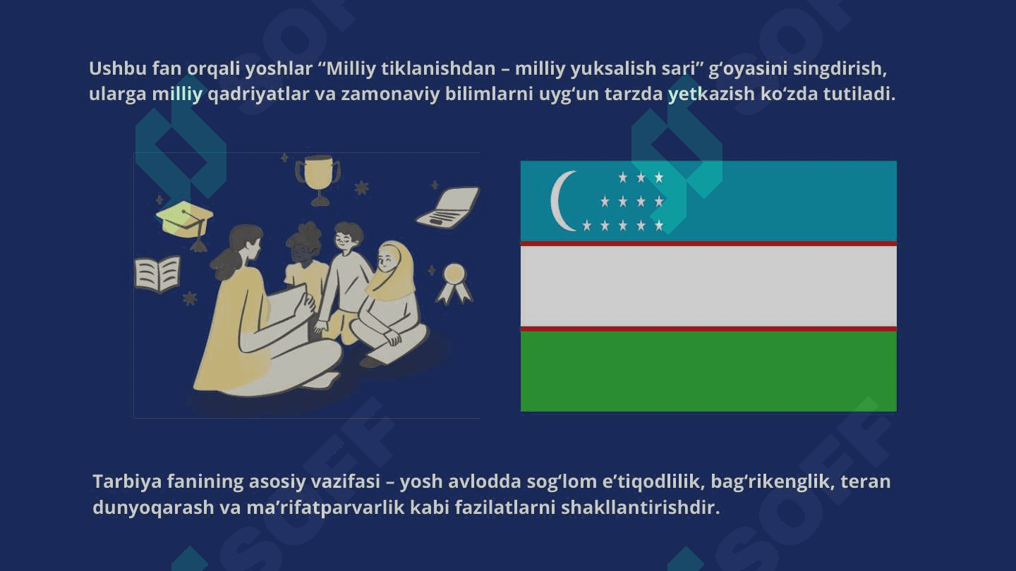 UMUMIY O’RTA TA’LIM MAKTABLARIDA TARBIYA FANINI O’QITISHDA INNOVATSION TEXNALOGIAYALARDAN FOYDALANISH 4