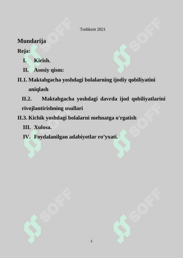 Maktabgacha yoshdagi bolalar ijodkorligini shakllantirishda mehnat faoliyatidan foydalanish metodikasi 2