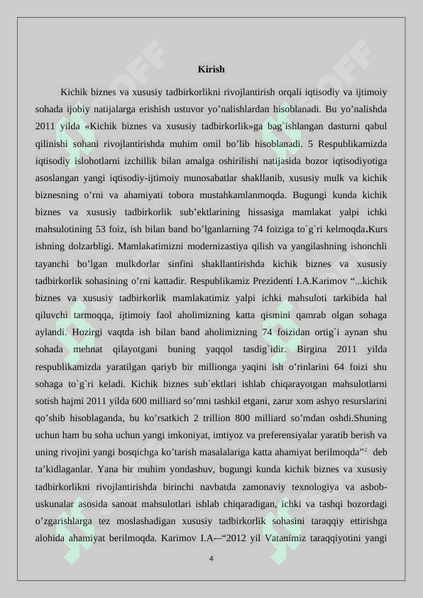 Kichik va o'rta biznesni rivojlantirish - iqtisodiy erkinlikni taminlash omili sifatida 4