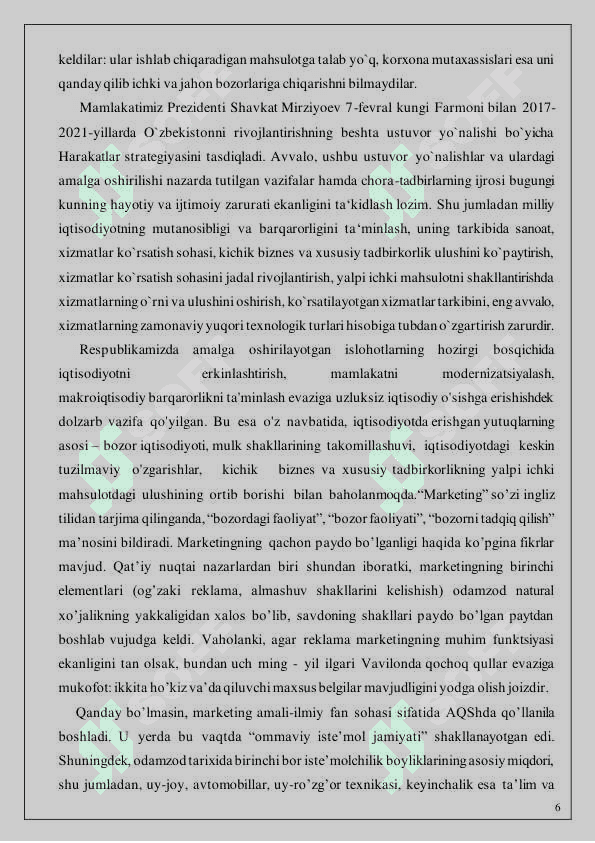 MARKETING VA UNING ASOSIY VAZIFALARI. 5