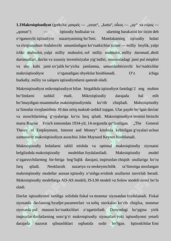 Makroiqtisodiyot,maqsadlari va vazifalari 4