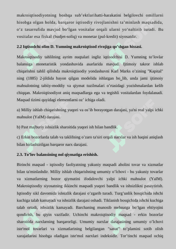 Makroiqtisodiyot,maqsadlari va vazifalari 8