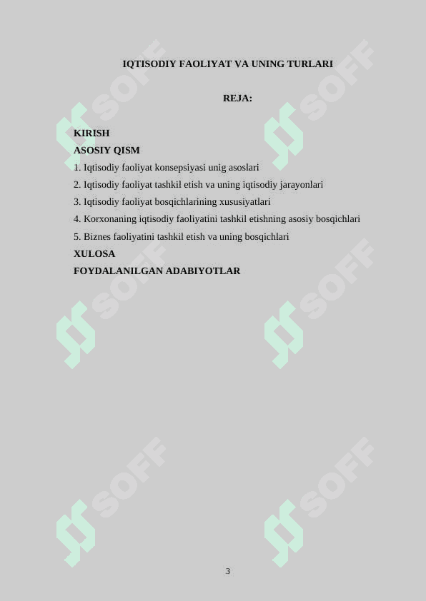 IQTISODIY FAOLIYAT VA UNING TURLARI 3