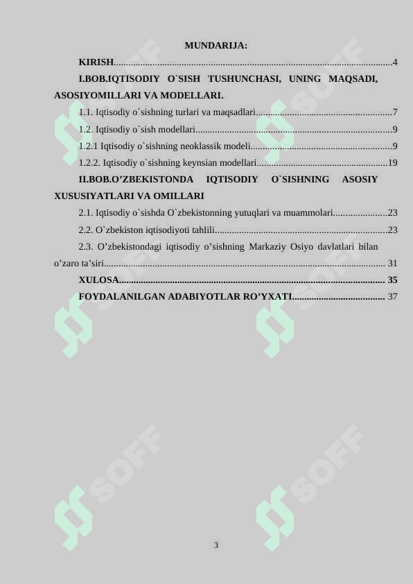 IQTISODIY O’SISH - IJTIMOIY TARAQQIYOT OMILI SIFATIDA. 3