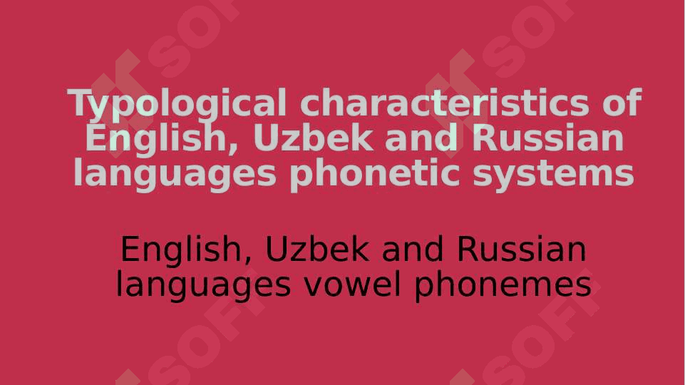 phonetic system of a language 7