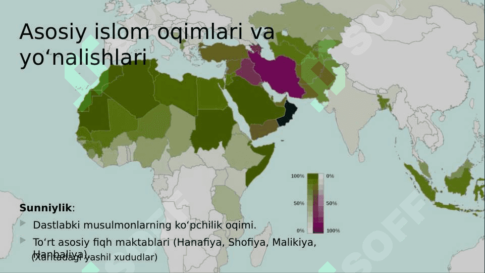 Islom oqimlari va yo'nalishlarining paydo bo'lish sabablari, e'tiqodidagi bo'linishlarning sabablari va oqibatlari. Taqdimot 6
