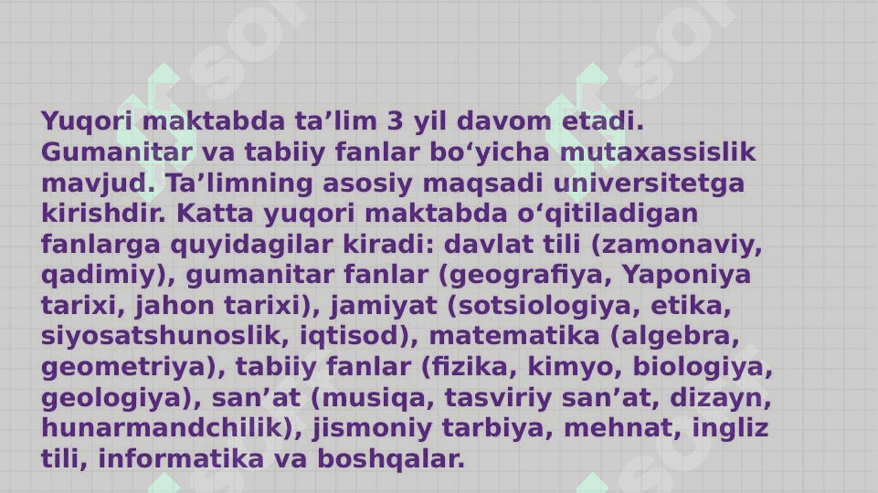 Yaponiya ta'lim tizimi 8