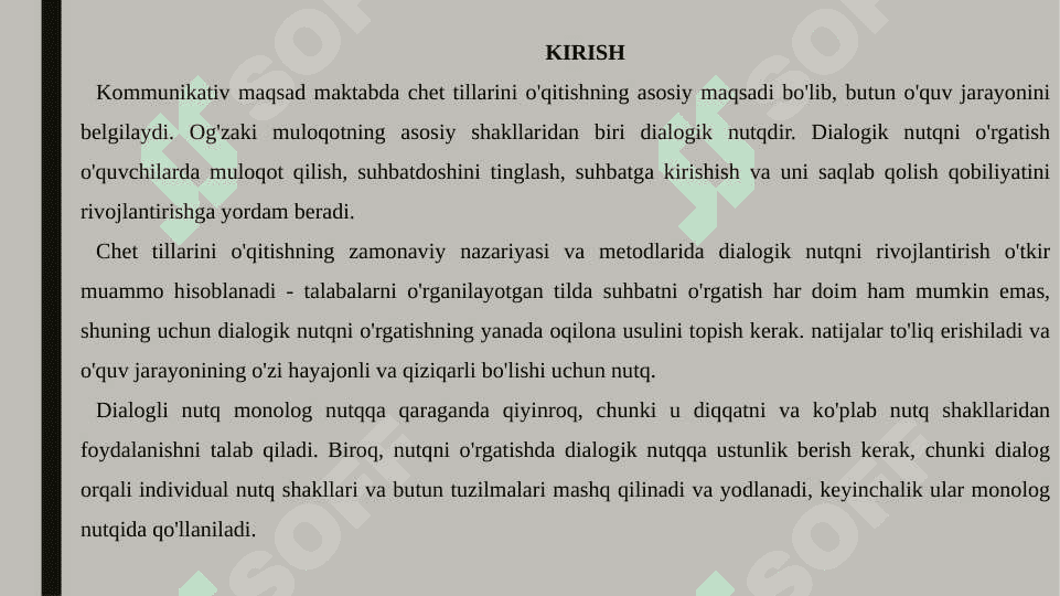 Kasb-hunar kollejlari o'quvchilariga dialogik nutqni o'rgatishda ta'lim texnologiyalaridan foydalanish ( B1 darajadagi o'quvchilar misolida 3