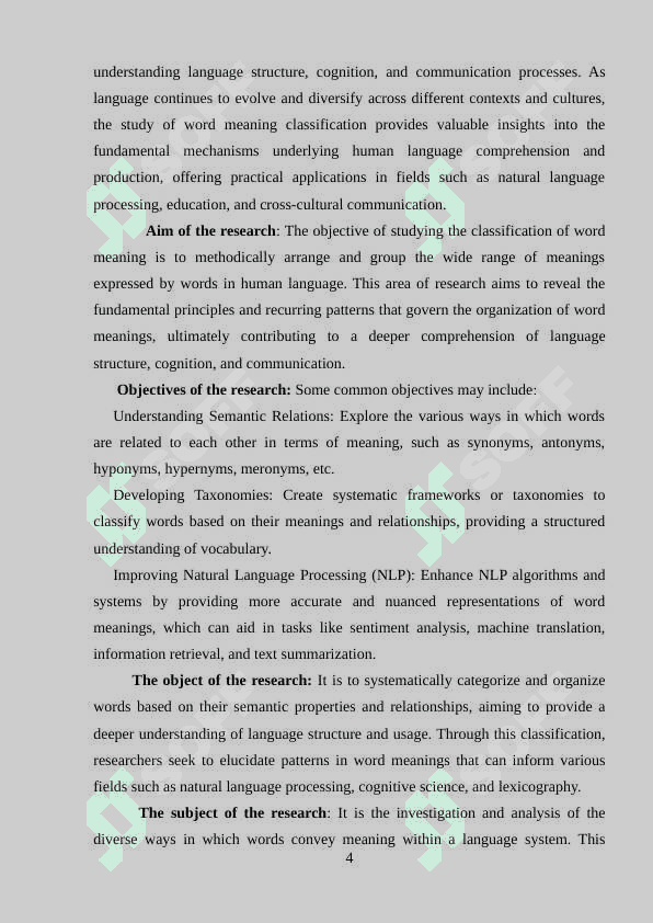 The classification of word meaning 4