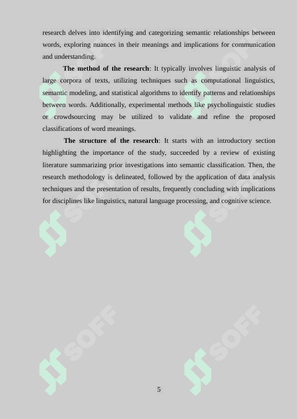The classification of word meaning 5