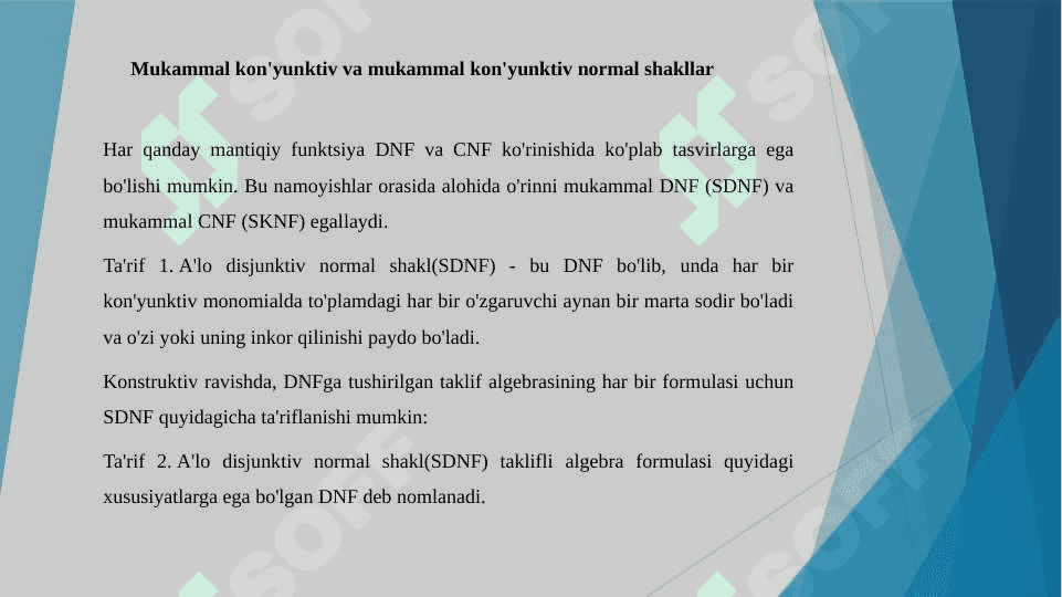 MDNSH VA MKNSH dagi fikriy ifodalar uchun kontakt-rele sxemalarini tuzish usullari. Analiz, sintez masalalari. 5